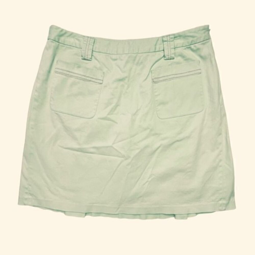 OXFORD GOLF Stretch Size 8 SKORT SKIRT Mint Green Pink Stitching Pockets PREPPY